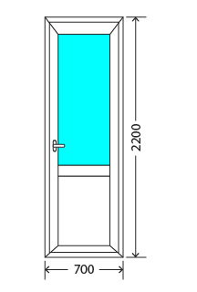 Балконный блок: дверь KBE Эталон 58 Голицыно