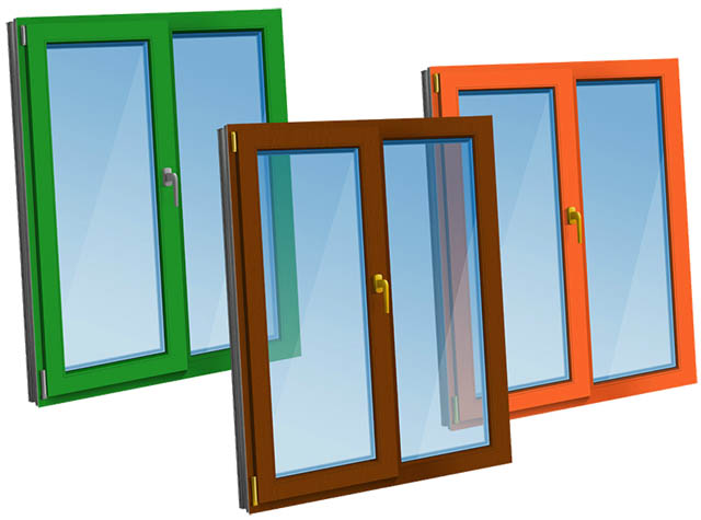 Цветные пластиковые окна - коричневые, серые по доступной цене фото Голицыно